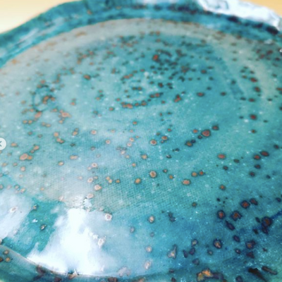 Turquoise Night Sky Cake Stand - That Ikigai Project